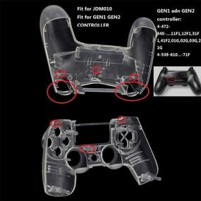 img 3 attached to Enhance your Playstation 4 Controller with yueton Full Housing Replacement Shell Kit JDM 010