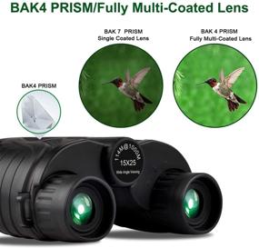 img 2 attached to High-Performance Waterproof HD Binoculars: Durable 15x25 Binoculars with BAK4 Prism & Clear FMC Lens for Adults