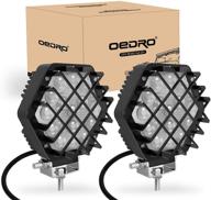 💡 powerful 48w oedro led light pods - spot light off road driving lights for boat, jeep, suv, truck, hunters, motorcycle work light (2 packs, black) logo