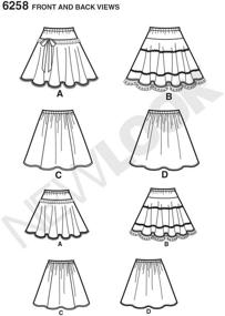 img 2 attached to 👗 Simplicity Creative Patterns New Look 6258: Stylish Circle Skirts for Girls (Ages 3-12)