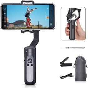 img 4 attached to Hohem iSteady X Lightweight Foldable 3-Axis Gimbal Stabilizer - Supports Moment/Auto-Inception Mode - Compatible with iPhone 13/Mini/Pro/Max & Smartphones - Black (0.57Lbs)