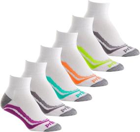 img 4 attached to 🧦 Premium Prince Women's Cushioned Ankle Socks for Running, Tennis, and Casual Wear - Pack of 6