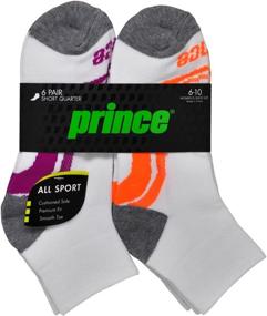 img 3 attached to 🧦 Premium Prince Women's Cushioned Ankle Socks for Running, Tennis, and Casual Wear - Pack of 6