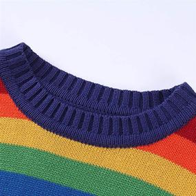 img 2 attached to Motteecity Clothes Colorful Rainbow Pullover Boys' Clothing and Sweaters