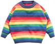 motteecity clothes colorful rainbow pullover boys' clothing and sweaters logo