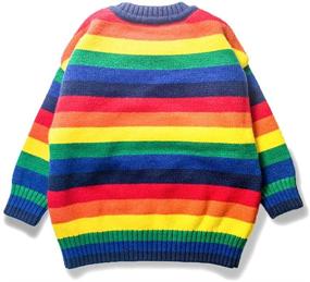 img 3 attached to Motteecity Clothes Colorful Rainbow Pullover Boys' Clothing and Sweaters