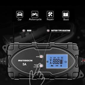 img 2 attached to 🔋 Efficient 6V/12V Car Battery Charger and Maintainer - Advanced 5-Amp Smart Automatic Trickle Charger with LCD Display and Pulse Repair - Ideal for Car, Motorcycle, Lawn Mower, Boat RV, SUV, ATV - Compatible with Sealed Lead Acid and Lithium Batteries