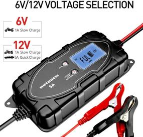 img 1 attached to 🔋 Efficient 6V/12V Car Battery Charger and Maintainer - Advanced 5-Amp Smart Automatic Trickle Charger with LCD Display and Pulse Repair - Ideal for Car, Motorcycle, Lawn Mower, Boat RV, SUV, ATV - Compatible with Sealed Lead Acid and Lithium Batteries