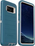 otterbox defender series rugged case for samsung galaxy s8 - bulk packaging - big sur (with microbial defense) - case only logo