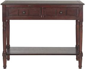 img 2 attached to 🎉 Stunning Safavieh American Homes Samantha Dark Cherry 2-Drawer Console Table - Organize Your Space in Style!