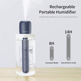 img 3 attached to 🏠 OURRY 8-14 Hrs Portable Mini Humidifiers: USB/Battery Operated Cool Mist with Container Diversity, Auto Shut-Off - Perfect for Home, Bedroom, Office