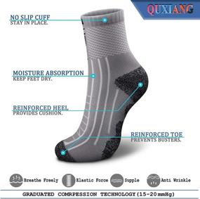 img 1 attached to QUXIANG Compression Socks for Women &amp; Men - Improve Circulation, Arch & Ankle Support - 3/6/7 Pairs, 15-20 mmHg - Ideal for Running, Cycling