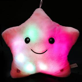 img 1 attached to Bstaofy Twinkle Star LED Musical Stuffed Animals – Lullaby Glow Pillow Plush Toys 🌟 for Kids. Perfect for Nighttime Companionship, Birthdays, and Christmas for Girls and Toddlers in Pink.