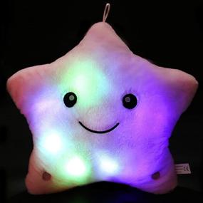 img 2 attached to Bstaofy Twinkle Star LED Musical Stuffed Animals – Lullaby Glow Pillow Plush Toys 🌟 for Kids. Perfect for Nighttime Companionship, Birthdays, and Christmas for Girls and Toddlers in Pink.