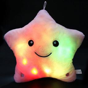 img 3 attached to Bstaofy Twinkle Star LED Musical Stuffed Animals – Lullaby Glow Pillow Plush Toys 🌟 for Kids. Perfect for Nighttime Companionship, Birthdays, and Christmas for Girls and Toddlers in Pink.