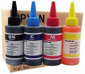 img 4 attached to 🖨️ Universal Printer Ink Dye Kit (Black/Cyan/Magenta/Yellow 100ML) - Compatible with Eposn, Canon, HP, Brother, Lexmark, Samsung, Dell, Kodak Inkjet Printers