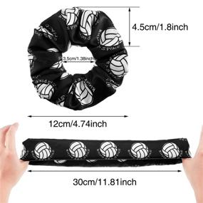 img 3 attached to Volleyball Scrunchies Elastic Ponytail Holders