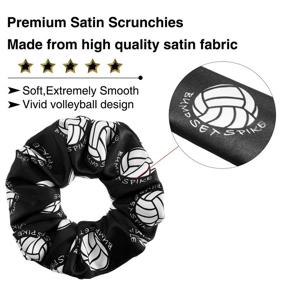 img 2 attached to Volleyball Scrunchies Elastic Ponytail Holders