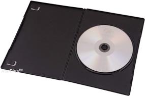 img 1 attached to 📀 AcePlus 25-pk Slim Black Single DVD Cases - Premium Grade with Clear Outer Sleeve [25 Pieces]!