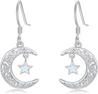 hypoallergenic 925 sterling silver moon star earrings: ideal gift for women, girls, mom, daughter, wife & grandma logo