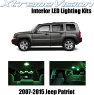 внутренняя светодиодная подсветка xtremevision для jeep patriot 2007-2015 (6 штук), зеленый комплект светодиодной подсветки с инструментом для установки. логотип