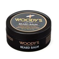 🧔 бальзам для бороды woody's для мужчин - 2 унции (1 упаковка), смесь кокосового масла и натурального пчелиного воска, кондиционер и стайлинговый вакс для бороды логотип
