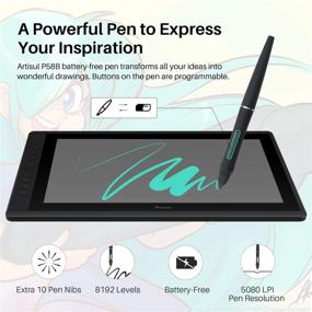 img 2 attached to 🎨 Artisul D16: 15.6 Inch FHD Graphics Drawing Tablet with Screen, Battery-Free Stylus, and 8192 Levels of Sensitivity