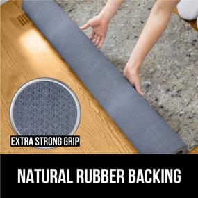 img 2 attached to 🦍 Gorilla Grip Thick Plush Felt and Natural Rubber Pad - Floor Protector, Noise Reducer Cushioned Gripper, 5x7 FT Area Rug Pads for Hardwood Floors, Cushion Support Under Carpet