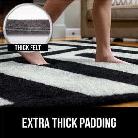 img 1 attached to 🦍 Gorilla Grip Thick Plush Felt and Natural Rubber Pad - Floor Protector, Noise Reducer Cushioned Gripper, 5x7 FT Area Rug Pads for Hardwood Floors, Cushion Support Under Carpet