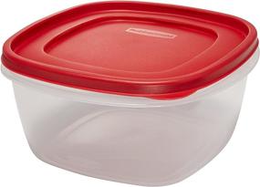 img 2 attached to 🔴 Rubbermaid Easy Find Lids Food Storage Container, 14 Cup, Racer Red - Convenient and Secure Kitchen Storage Solution