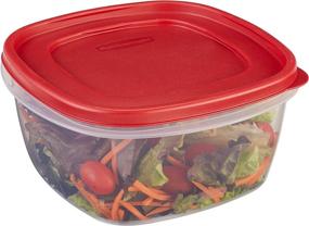 img 4 attached to 🔴 Rubbermaid Easy Find Lids Food Storage Container, 14 Cup, Racer Red - Convenient and Secure Kitchen Storage Solution