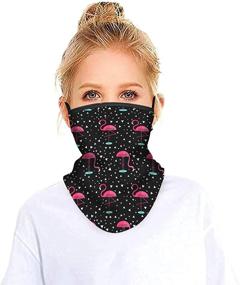 img 3 attached to 🧢 Kids Neck Gaiter with Ear Loops: Stylish Face Mask Bandana Scarf for Boys and Girls - Perfect for Outdoor Activities