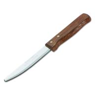 adcraft wsk-60/b rounded blade gaucho jumbo steak knife: case of 12 with wood handle logo