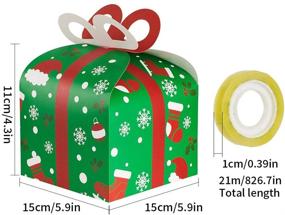 img 4 attached to 🎁 CCINEE Рождественские подарочные коробки - Упаковка из 24 Рождественских подарочных коробок для подарочных наборов для вечеринки для детей, Разнообразные бумажные коробки для конфет.
