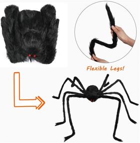 img 2 attached to 🕷️ Libay Halloween Giant Spider 6.6 Ft - Outdoor Decorations | Large Fake Hairy Spider | Scary Furry Spider Props for Yard | Creepy Black Spider Decoration