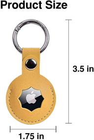 img 1 attached to KENTAUL- [2 Пакета] Кожаный держатель для Air Tag от Apple Air Tag Airtag Keychain 2 Пакета Кожаное Кольцо для AirTag Аксессуары для AirTag Чехол для Airtag (Желтый X 2)