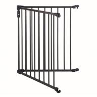 👶 enhance your toddleroo superyard: 2 panel extension for 3 in 1 arched décor metal gate (48" width, matte bronze) logo