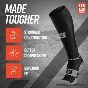 img 3 attached to 🧦 Top-quality MudGear Premium Compression Socks for Peak Performance - Perfect for Running, Hiking, Trail Activities, and Post-workout Recovery