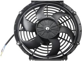 img 1 attached to 🌀 High-Performance MOSTPLUS Black Universal Electric Radiator Slim Fan Push/Pull 12V + Mounting Kit (10 Inch) - Ultimate Cooling Solution!