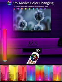 img 2 attached to 41" RGB Corner Floor Lamp: Remote Control, Bluetooth Music Sync, 16 Million Colors, DIY Rainbow Decor - Perfect for Christmas Gifts, Gaming, Living Room Parties