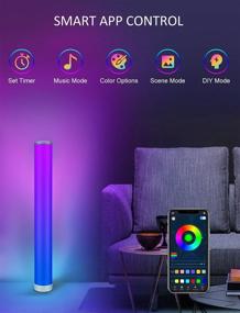 img 1 attached to 41" RGB Corner Floor Lamp: Remote Control, Bluetooth Music Sync, 16 Million Colors, DIY Rainbow Decor - Perfect for Christmas Gifts, Gaming, Living Room Parties