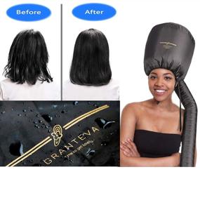 img 2 attached to 💨 Granteva Bonnet Hood Hair Dryer Attachment - Enhance Home Styling, Speeds Up Drying Time, Ideal for Curling, Conditioning - Soft, Adjustable Fit for All Head Sizes & Rollers