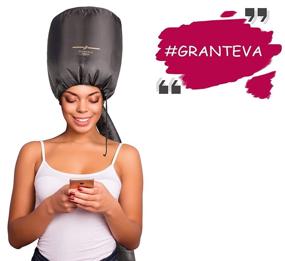 img 3 attached to 💨 Granteva Bonnet Hood Hair Dryer Attachment - Enhance Home Styling, Speeds Up Drying Time, Ideal for Curling, Conditioning - Soft, Adjustable Fit for All Head Sizes & Rollers