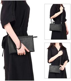 img 3 attached to 🦚 Peacocktion: Elegant Crossbody Wristlet Leather Shoulder Women's Handbags & Wallets - Versatile Wristlets with Style