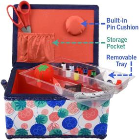 img 3 attached to 🧵 SINGER 07230 Sewing Basket Set with Sewing Kit, Needles, Thread, Pins, Scissors, and Notions, Florence