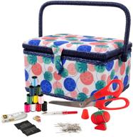 🧵 singer 07230 sewing basket set with sewing kit, needles, thread, pins, scissors, and notions, florence logo