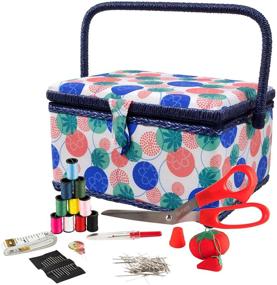 img 4 attached to 🧵 SINGER 07230 Sewing Basket Set with Sewing Kit, Needles, Thread, Pins, Scissors, and Notions, Florence