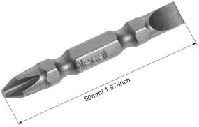 img 3 attached to Uxcell Magnetic Screwdriver Slotted Phillips Double Head Tools & Equipment in Hand Tools