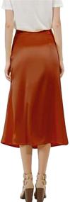 img 3 attached to LYANER Womens Elegant Satin Zipper Women's Clothing and Skirts