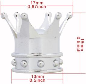 img 1 attached to 🚗 Улучшите свой внедорожник с помощью колпачков для клапанов колес TOMALL в стиле Silver Crown: пылезащитные крышки для оптимального ухода за шинами